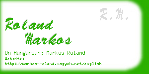 roland markos business card